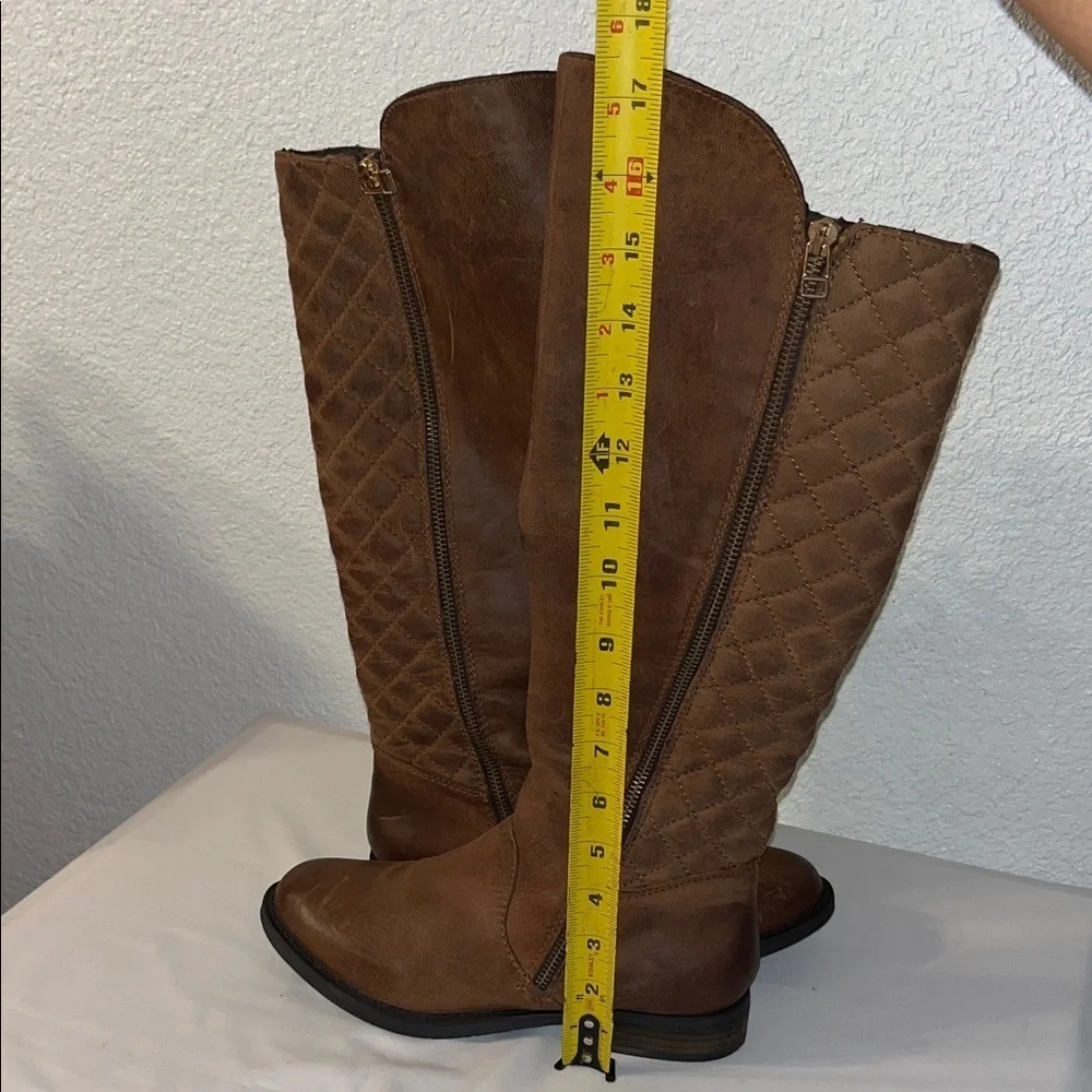 Steve Madden Brown Quilted Over the Knee Boots used good condition